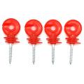 100pcs Electric Fence Wooden Post Claw Insulator Nail (red)