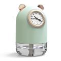 New Double Spray Cute Pet Usb Mini Clock Humidifier Green