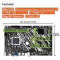 B250 Btc Mining Motherboard Set with G3900 Cpu+8g Ddr4 Ram+sata Cable