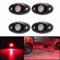 4 Pods Led Rock Lights Kit Waterproof Underglow for Jeep Truck-red