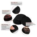 Black Round Silicone Rubber Drink Coasters (set Of 6) for Homes