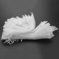 50pcs White Drawstring Organza Folding Hand Fan Pouch Wedding Bags