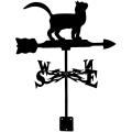 Weathercock Metal Cat Professional Measuring Tool Garden Decoration