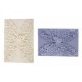 10pcs/set Carved Butterflies Invitation Card for Wedding: Ivory White