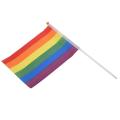 100 Pack Rainbow Small Mini Stick Flags,decorations