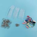 96 Pieces Acrylic Transparent Discs,tassel,keyring with Chain for Diy
