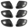 6x Abs Carbon Fiber Rearview Side Door Mirror Cover Car Exterior