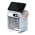 Portable Fan Mini Air Conditioner Purifier Humidifier Desktop (white)