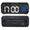 For 6.8 Inch Large Display Digital Alarm Clock with Usb Charger A