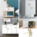 3 Pcs Brass Dragonfly Handle Simple Nordic Cabinet Gold Drawer Door