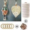 Macrame Cord Kit,macrame Rope Wooden Beads Rings Sticks