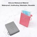 5 Pcs Foldable Silicone Face Mask Storage Case Holder Organizer Clip