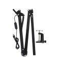 Led Desk Lamp with Clamp,adjustable Swing Arm for Study/office(black)