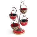 Christmas Snack Stand Resin Food Serving Tray Cupcake Holder Bowl B