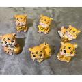 6-piece Set 2022 Miniature Tiger Figurine Resin Zodiac Tiger Ornament
