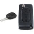 Key Remote Shell for Peugeot 407 and 407 Sw Foldable 3 Bu