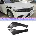 For Honda Civic 11th 2022 Car Side Fender Spoiler Kit Carbon Fiber