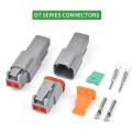 8 Sets 2 Pin 16-20awg Sealed Gray Male and Female Terminal Connectors