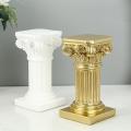 Gold Roman Pillar Resin Statues Home Living Room Crafts Furnishings