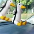 2x Swinging Duck Hanging Ornament,car Rear View Mirror Pendant,type A