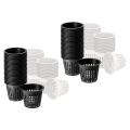 3 Inch 50pack Planting Basket for Hydroponics, Black and White