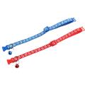 2 Pack Adjustable Cat Collar with Bell, for Cats (red and Blue)