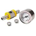 Fuel Pressure Gauge 1/8 Npt(140 Psi) with 3/8 Inch T-fitting Adapter