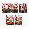 Christmas Candy Basket Storage Container Decoration Santa Claus- A