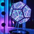 Creative Cool Infinite Dodecahedron Night Light Colored Art Lamp Desk