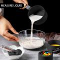 8 Piece Stackable Stainless Steel Handle Accurate Tablespoon (black)
