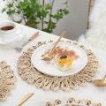 6pcs Woven Placemat,natural Handmade Straw Placemat for Dining Table