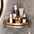 Corner Shelf Wall-mounted Black Gold Bathroom Soap Dish Shower Rack