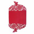 50pcs/set Carved Butterflies Invitation Card for Wedding: Red