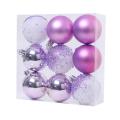 9 Pcs Christmas Ball Ornaments Xmas Tree Decorations Balls, Purple