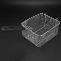 Stainless Steel Basket Rectangle Wire Mesh Strainer with Tableware