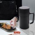 500ml Stainless Steel Thermocup Cup Water Bottle with Handle-black