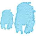Dread Girl Coaster Resin Mold, Female Head Type Cup Mat Molds