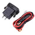 Car Charger Socket Dual Usb Port Charging Adapter for Toyota Red