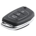 Flip Key Shell Fit for Hyundai Ix45 Santa Fe 3-button Black