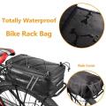 Anmeilu Bicycle Rack Rear Bag Leather Full Waterproof with Rain Cover