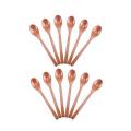12 Pieces Wood Soup Spoons for Eating Stirring, Long Handle Spoon