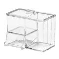 Transparent Cosmetic Storage Box Cotton Swab Cotton Pad Storage Box