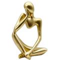 Thinker Statue Abstract Figure Sculpture Small Ornaments Resin-b