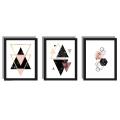 3 Pcs Nordic Geometric Wall Art Canvas Painting Unframed21cm X 30cm