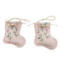 Rustic Christmas Tree Ornaments Stocking Decorations Burlap-8pcs