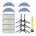 15pcs Hepa Filter Main Side Brush Mops for Ilife A7 A9s / Dexp Lf800