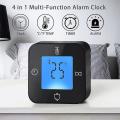 Alarm Clock Digital with Temperature,non-ticking,timer,black