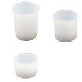 3pcs Crystal Epoxy Resin Mold Candle Holder Large Medium and Small