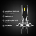 2pcs Car H7 Led Bulbs Head Light Lamp White 6000k 80w Csp Chip 6smd