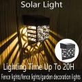 4pcs Fence Lights Waterproof Outdoor Solar Wall Light